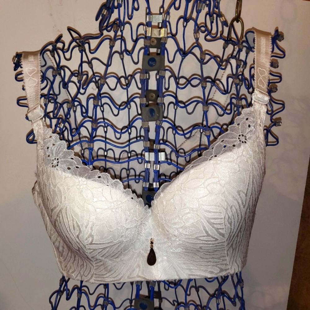 NWOT lace and jeweled bra size 44